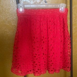 GB red lace skirt